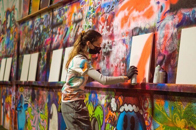 BYOB Spray Paint and Sip at Studio W.I.P. - Studio W.I.P. in Uptown: How the Room Sets the Tone
