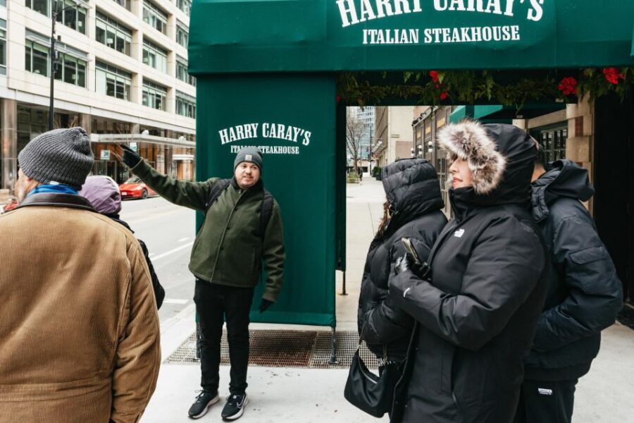 Chicago: Gangsters and Food Tasting Walking Tour - Stop 1: Harry Caray’s steak and the old tunnel visit