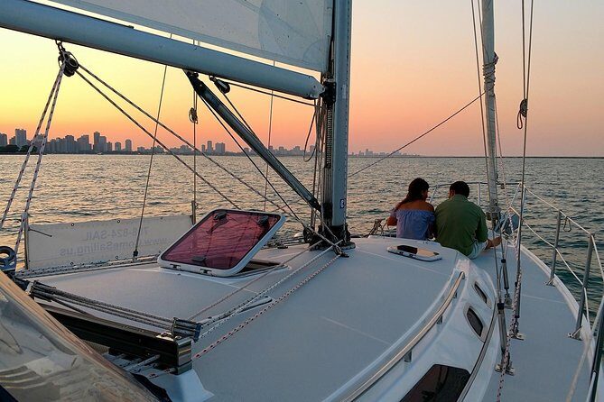 Serene Private Sunset Sail on Lake Michigan - Navy Pier, Chicago - Adler Planetarium from the lake: the lakeside perspective people skip